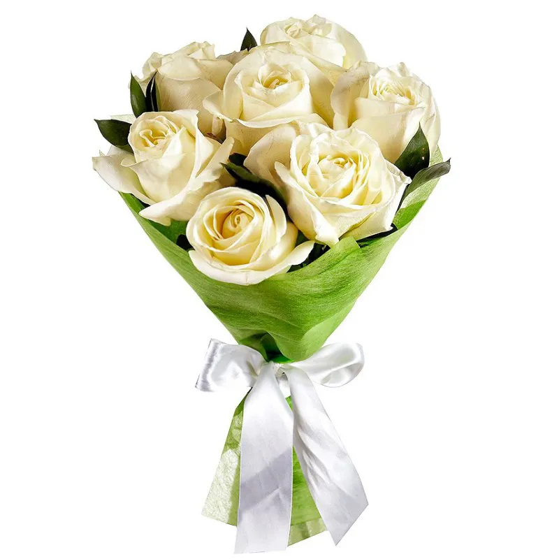 Букет из 7 белых роз, доставка Гудермес